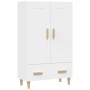 Credenza Bianca 70x31x115 cm in Legno Ingegnerizzato