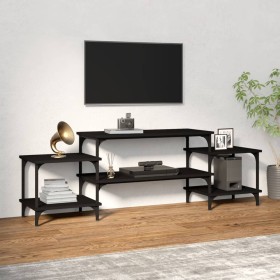 Mobile Porta TV Nero 157x35x52 cm in Legno Multistrato