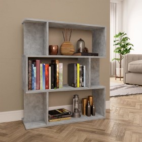 Libreria/Divisorio Grigio Cemento 80x24x96 cm Legno Multistrato