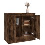 Credenza Rovere Fumo 70x35,5x67,5 cm in Legno Multistrato