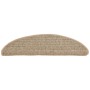 Tappeti Adesivi Scale 15 pz 56x17x3 cm Beige Scuro