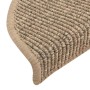 Tappeti Adesivi Scale 15 pz 56x17x3 cm Beige Scuro