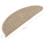Tappeti Adesivi Scale 15 pz 56x17x3 cm Beige Scuro