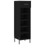 Scarpiera Nera 30x35x105 cm in Legno Multistrato