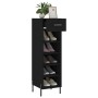 Scarpiera Nera 30x35x105 cm in Legno Multistrato