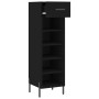 Scarpiera Nera 30x35x105 cm in Legno Multistrato