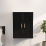 Mobile a Parete Nero 69,5x32,5x90 cm in Legno Multistrato