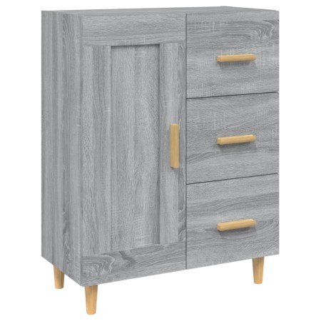 Credenza Grigio Sonoma 69,5x34x90 cm in Legno Multistrato