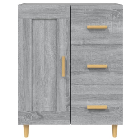 Credenza Grigio Sonoma 69,5x34x90 cm in Legno Multistrato