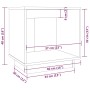Comodini 2 pz Miele 40x30x40 cm in Legno Massello di Pino