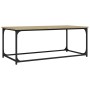 Tavolino Rovere Sonoma 102x50x40 cm Legno Multistrato e Ferro