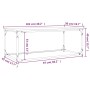 Tavolino Rovere Sonoma 102x50x40 cm Legno Multistrato e Ferro
