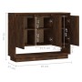 Credenza Rovere Fumo 97x31x75 cm in Truciolato