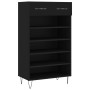 Scarpiera Nera 60x35x105 cm in Legno Multistrato