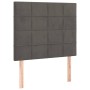 Giroletto a Molle con Materasso Grigio Scuro 100x200 cm Velluto