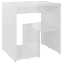 Comodini 2 pz Bianco Lucido 40x30x40 cm in Legno Multistrato