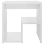 Comodini 2 pz Bianco Lucido 40x30x40 cm in Legno Multistrato