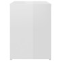 Comodini 2 pz Bianco Lucido 40x30x40 cm in Legno Multistrato