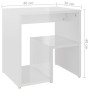 Comodini 2 pz Bianco Lucido 40x30x40 cm in Legno Multistrato