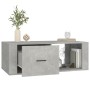 Tavolino Salotto Grigio Cemento 100x50,5x35cm Legno Multistrato