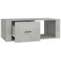 Tavolino Salotto Grigio Cemento 100x50,5x35cm Legno Multistrato