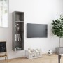 Libreria/Mobile TV Grigio Cemento 143x30x36 cm