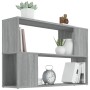 Libreria Grigio Sonoma 100x24x63 cm in Legno Multistrato