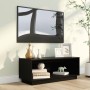 Mobile Porta TV Nero 90x35x35 cm in Legno Massello di Pino