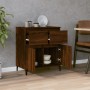 Credenza Rovere Marrone 60x35x70 cm in Legno Multistrato