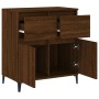 Credenza Rovere Marrone 60x35x70 cm in Legno Multistrato