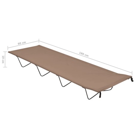 Lettini Campeggio 2pz 180x60x19cm Tessuto Oxford Acciaio Talpa