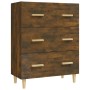 Credenza Rovere Fumo 70x34x90 cm in Legno Multistrato