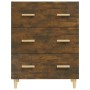 Credenza Rovere Fumo 70x34x90 cm in Legno Multistrato