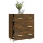 Credenza Rovere Fumo 70x34x90 cm in Legno Multistrato