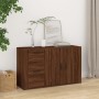 Credenza Rovere Marrone 100x33x59,5 cm in Legno Multistrato