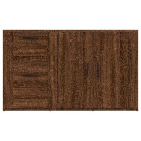 Credenza Rovere Marrone 100x33x59,5 cm in Legno Multistrato