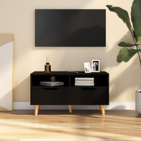 Mobile Porta TV Nero 90x40x48,5 cm in Legno Multistrato