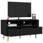 Mobile Porta TV Nero 90x40x48,5 cm in Legno Multistrato