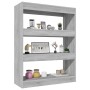 Libreria/Divisorio Grigio Sonoma 80x30x103 cm Legno Multistrato