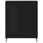 Credenza Nera 69,5x34x90 cm in Legno Multistrato