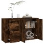 Credenza Rovere Fumo 100x33x59,5 cm in Legno Multistrato