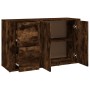 Credenza Rovere Fumo 100x33x59,5 cm in Legno Multistrato