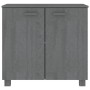 Credenza HAMAR Grigio Scuro 85x35x80 cm Legno Massello di Pino