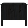 Tavolino da Salotto Nero 100x50x40 cm Legno Massello di Pino