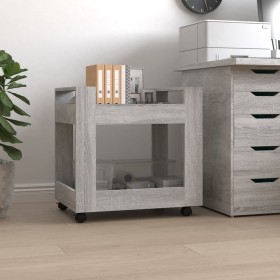 Carrello Scrivania Grigio Sonoma 60x45x60 cm Legno Multistrato