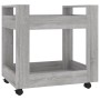 Carrello Scrivania Grigio Sonoma 60x45x60 cm Legno Multistrato