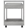 Carrello Scrivania Grigio Sonoma 60x45x60 cm Legno Multistrato