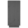 Credenza Grigia 31,5x34x75 cm in Legno Massello di Pino
