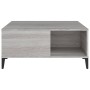 Tavolino Salotto Grigio Sonoma 80x80x36,5 cm Legno Multistrato