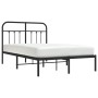 Giroletto con Testiera in Metallo Nero 120x190 cm